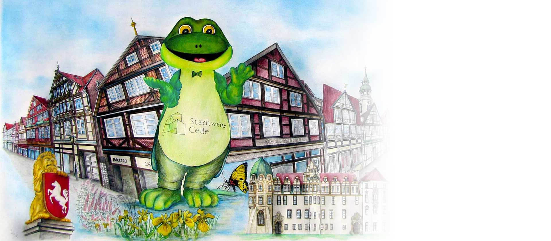 Kennen Sie schon unser Maskottchen: Fiete den Frosch?